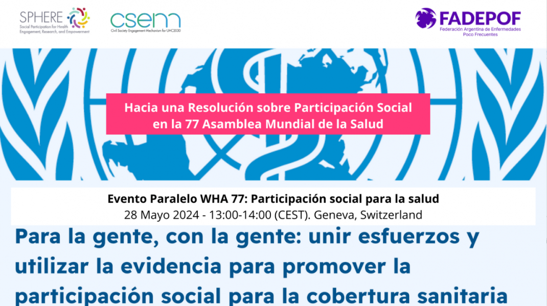 Presentamos al MINSAL pedido de apoyo a la Resolución sobre Participación Social en la 77ª WHA